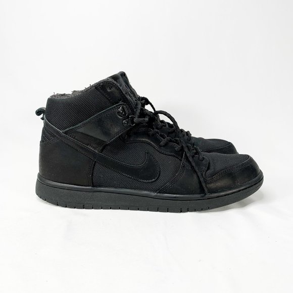 nike sb dunk high triple black